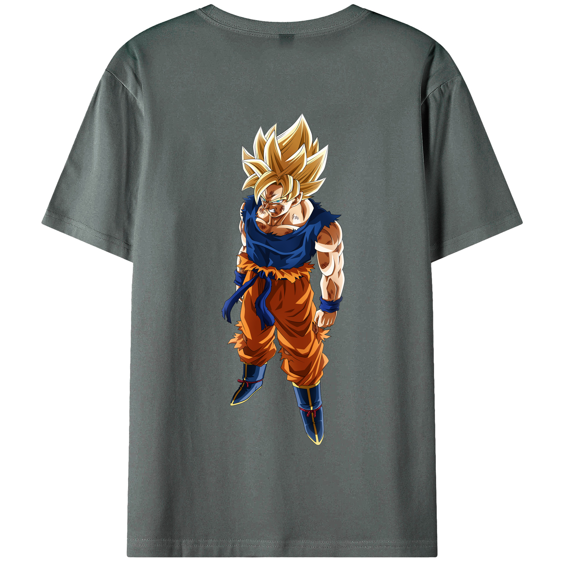 （画像用） ドラゴンボール 孫悟空（そん ごくう）Son Goku カカロット DRAGON BALL Kakarotto 綿100％半袖Tシャツ（背面プリント）